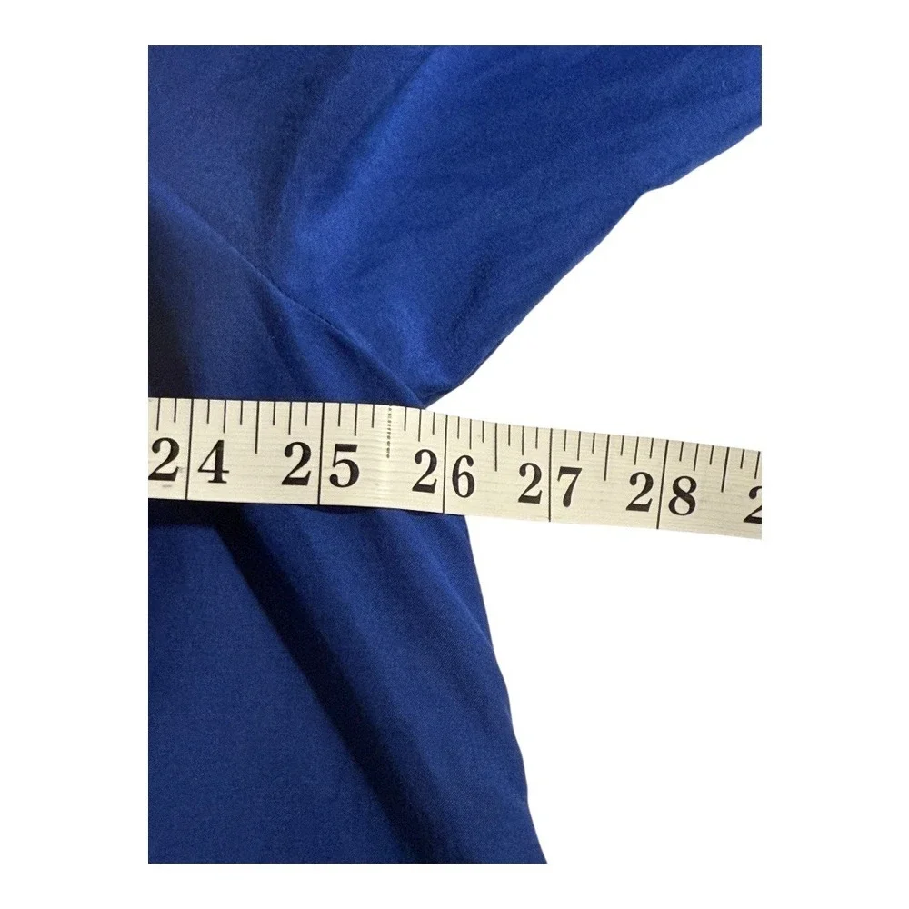 Madewell Shirred Puff-Sleeve‎ Top in Cotton-Silk Voile Bright Sapphire Small NWT